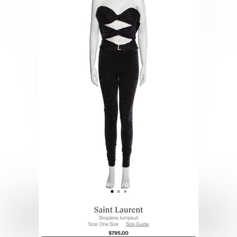 Ysl velvet jumpsuit